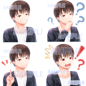 サイト用吹き出しアイコンの男性イラスト